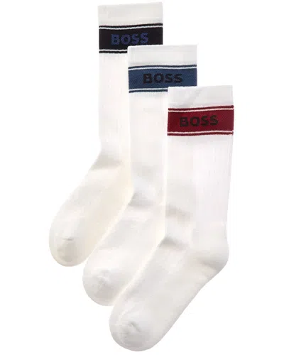 Hugo Boss Boss  Set Of 3 Sock In White