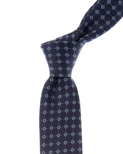 Hugo Boss Silk-blend Tie In Blue