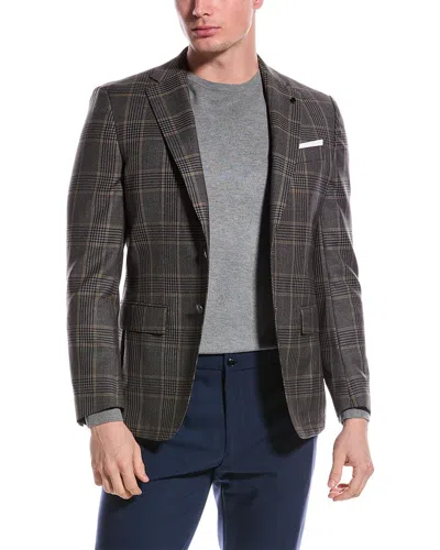 Pre-owned Hugo Boss Boss  Slim Fit Wool Sport Jacket Men's In Brown