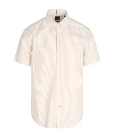 Hugo Boss Boss H Roan Bd Shirt In Beige