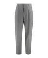 Hugo Boss Trousers Wool Pinstripe Pattern In Gray