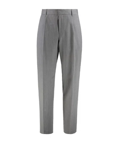 HUGO BOSS BOSS HUGO BOSS STRIPED PLEAT DETAILED TROUSERS