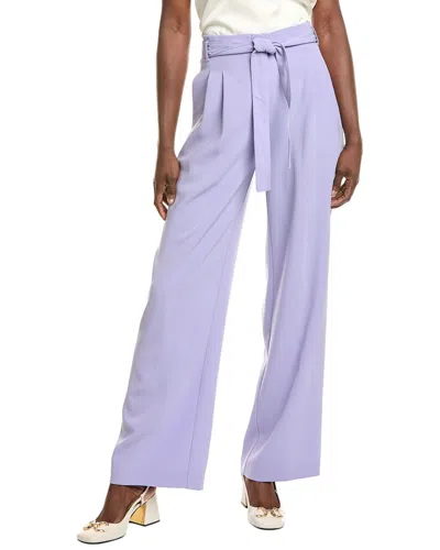 Hugo Boss Relaxed-fit Trousers In Crease-resistant Japanese Crepe In Medium Purple