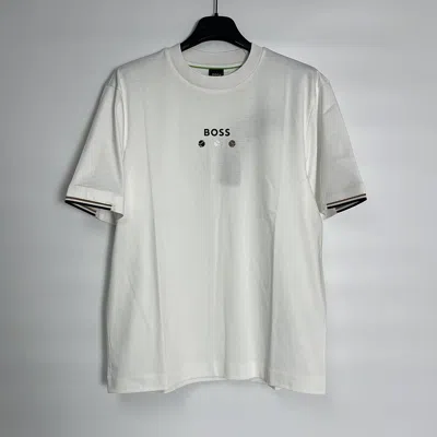 Hugo Boss Boss  Tennis Ball Graphics T-shirt In White