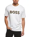 Hugo Boss Mercerized-cotton T-shirt With Logo Artwork In White