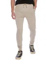 Hugo Boss Mens Boss Logo-embroidery Relaxed-fit Recycled-polyester Blend Stretch-borg Jogging Bottoms In Beige