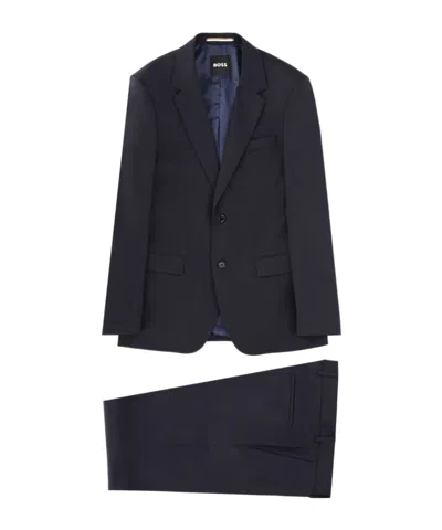 Hugo Boss Single-breasted Suit In Blue