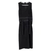 Hugo Boss Boss  V-neck Dress In Black Polyester In Black