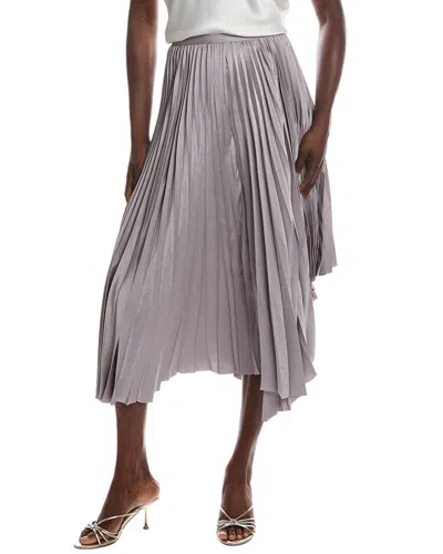 Hugo Boss Boss  Vlantel Pleated Midi Skirt In Purple