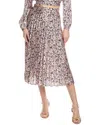 Hugo Boss Maxi Skirt In Printed Pliss Satin