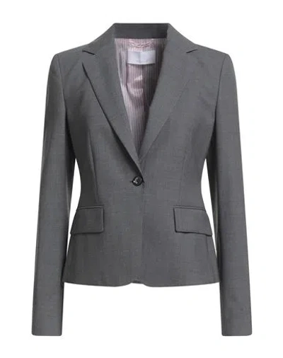 Hugo Boss Boss  Woman Blazer Grey Size 8 Virgin Wool, Elastane In Multi