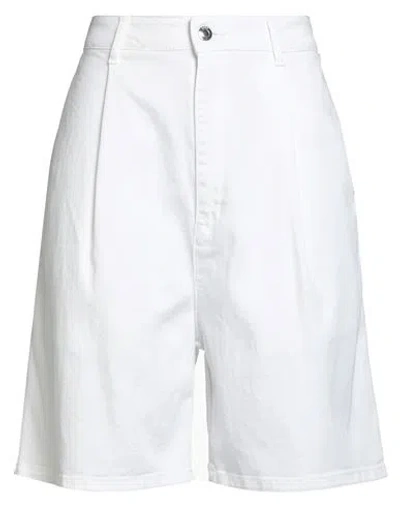 Hugo Boss Boss  Woman Denim Shorts White Size 28 Cotton, Elastomultiester, Elastane