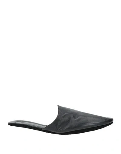 Hugo Boss Boss  Woman House Slipper Black Size 11 Ovine Leather