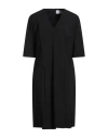Hugo Boss Boss  Woman Midi Dress Black Size 14 Virgin Wool, Elastane