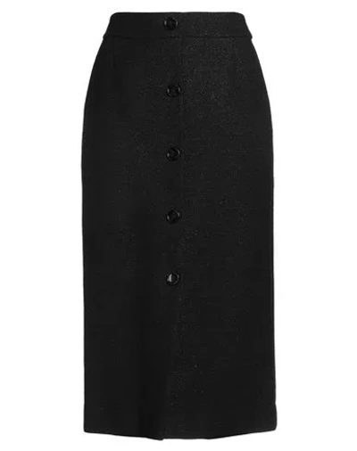Hugo Boss Boss  Woman Midi Skirt Black Size 4 Polyacrylic, Viscose, Wool, Polyester, Stipa Tenacissim