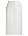 Hugo Boss Boss  Woman Midi Skirt Ivory Size 8 Polyester, Viscose, Elastane