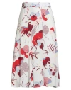 Hugo Boss Boss  Woman Midi Skirt White Size 6 Viscose In White