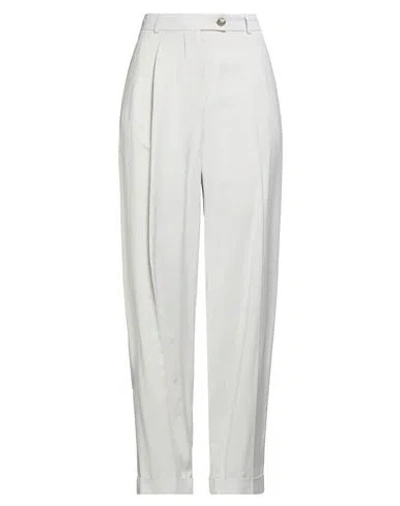 Hugo Boss Boss  Woman Pants Light Grey Size 4 Viscose In White