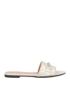 Hugo Boss Boss  Woman Sandals Ivory Size 6 Leather