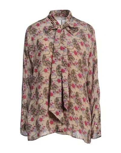 Hugo Boss Boss  Woman Shirt Beige Size 12 Viscose