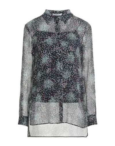 Hugo Boss Boss  Woman Shirt Deep Teal Size 8 Silk, Viscose, Polyester In Green