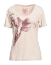 Hugo Boss Boss  Woman T-shirt Khaki Size Xl Paper In Beige