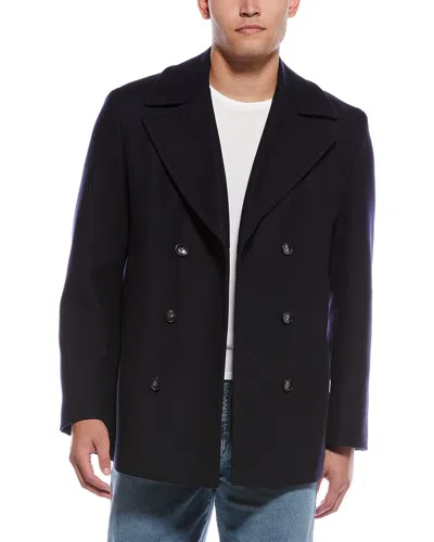 Hugo Boss Boss  Wool-blend Peacoat In Blue