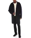 Hugo Boss Boss  Wool-blend Trench Coat In Blue