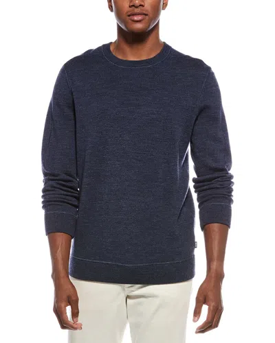 Hugo Boss Boss  Wool Crewneck Sweater In Blue