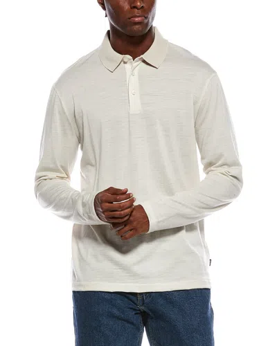 Hugo Boss Wool Polo Shirt In Neutral
