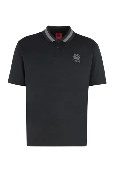 Hugo Boss Cotton-piqué Polo Shirt In Black