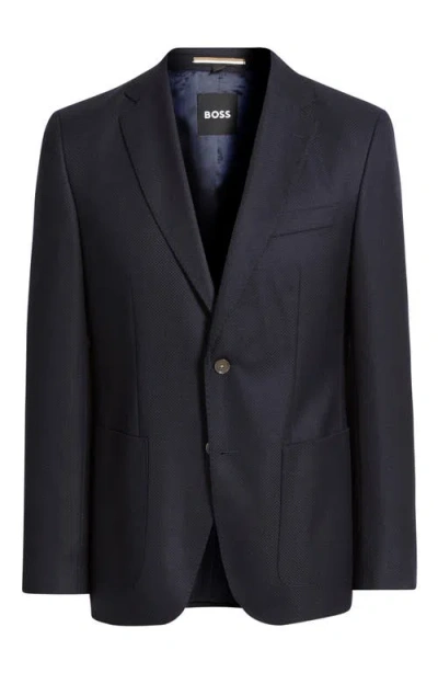 Hugo Boss Boss Huston Slim Fit Virgin Wool Sport Coat In Blue