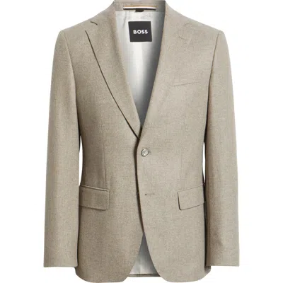 Hugo Boss Boss Hutson Brushed Wool & Cashmere Sport Coat In Neutral