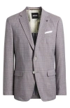 Hugo Boss Boss Hutson Microcheck Stretch Wool Sport Coat In Open Green