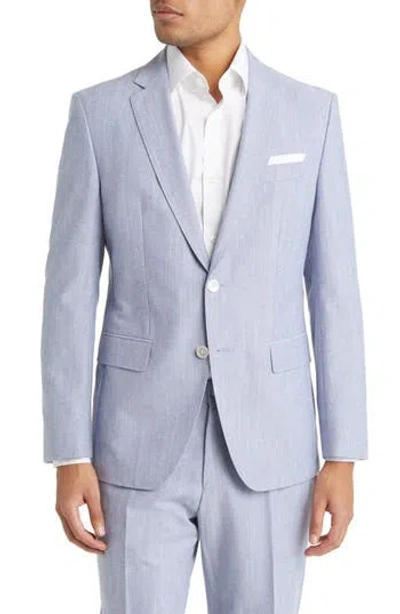 Hugo Boss Boss Hutson Cotton Blend Blazer In Blue