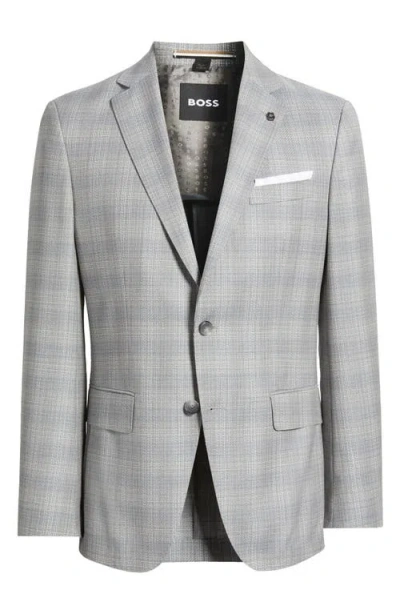 Hugo Boss Boss Hutson Plaid Virgin Wool Sport Coat