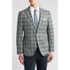 Hugo Boss Hutson Plaid Slim Fit Sport Coat In Open Green