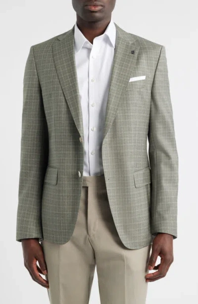Hugo Boss Boss Hutson Plaid Wool Sport Coat In Brown