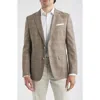 Hugo Boss Hutson Windowpane Check Wool Sport Coat In Brown