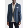 Hugo Boss Boss Hutson Slim Fit Plaid Virgin Wool Sport Coat In Blue