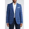 Hugo Boss Boss Hutson Plaid Virgin Wool Sport Coat In Navy