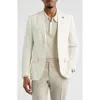 Hugo Boss Boss Hutson Slim Fit Windowpane Check Linen Blend Sport Coat In White