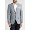 Hugo Boss Boss Hutson Slim Fit Windowpane Check Wool Sport Coat In Silver Grey