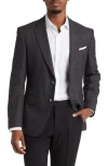Hugo Boss Boss Hutson Virgin Wool Blend Sport Coat In Black