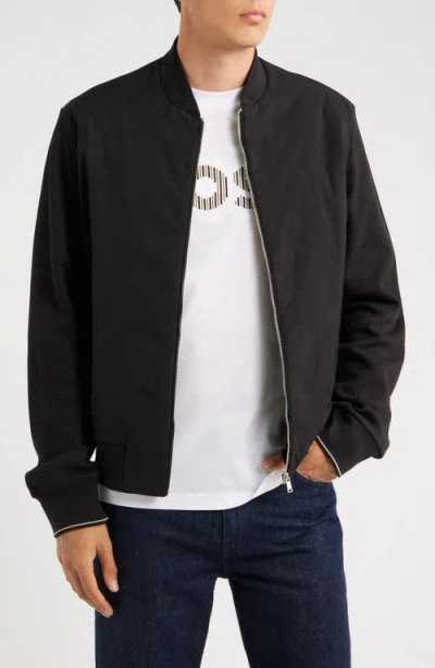 Hugo Boss Boss Hybrid Bomber Jacket In Black