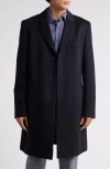 Hugo Boss Boss Hyde Felted Wool & Cashmere Car Coat In Dark Blue