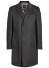 Hugo Boss Boss Hyde Wool-blend Coat In Gray
