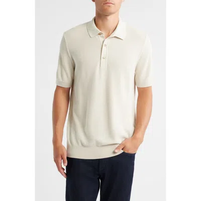 Hugo Boss Boss Iannotti Cotton Blend Polo In Gray