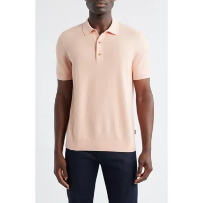 Hugo Boss Boss Iannotti Cotton Blend Polo In Pink