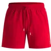 Hugo Boss Boss Iconic Side Stripe Swim Trunks In Red